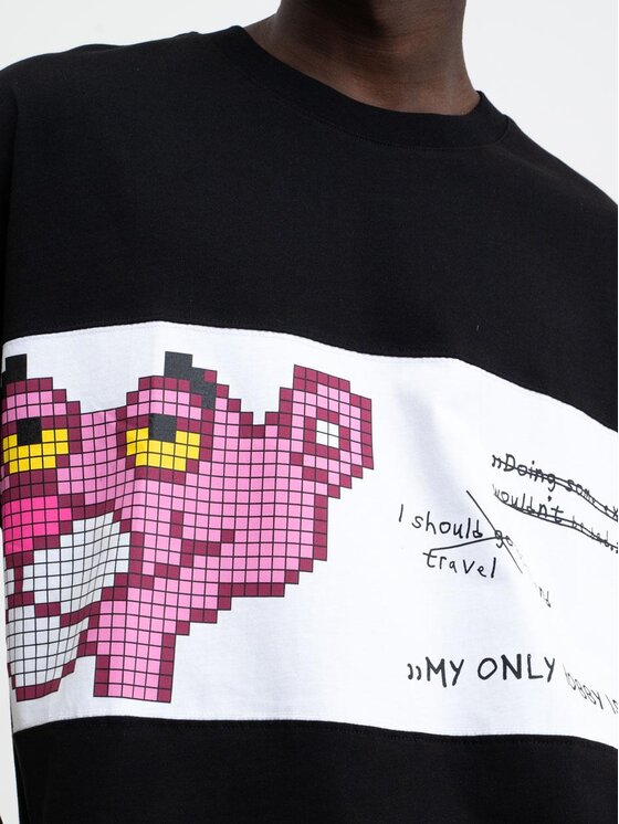Machinist Machinist T-Shirt Koszulka Z Krótkim Rękawem Oversize Czarna Machinist Pink Panther M Czarny Oversize