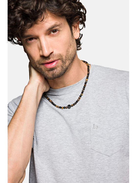 Lancerto Lancerto T-Shirt Roth TS073123000012 Szary Regular Fit
