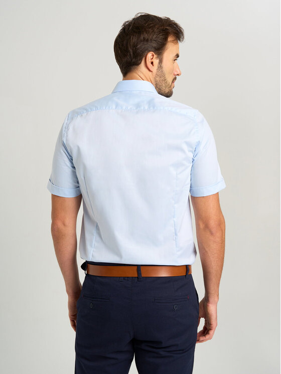 Willsoor Willsoor Koszula 27180n Niebieski Slim Fit