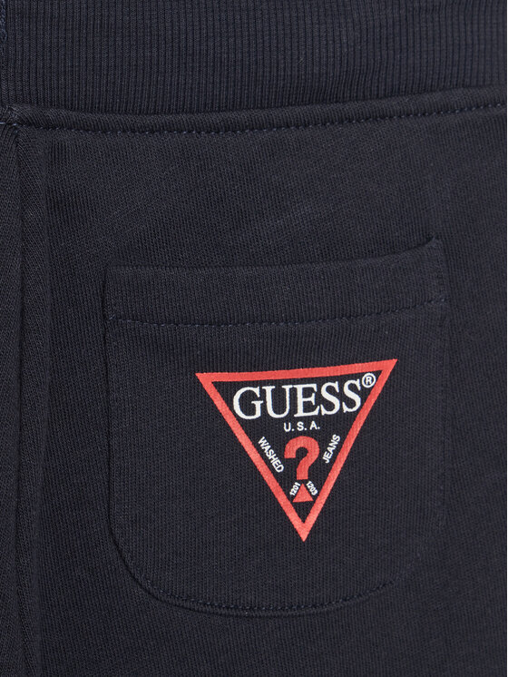Guess Guess Szorty materiałowe N93Q18 KAUG0 Niebieski Regular Fit