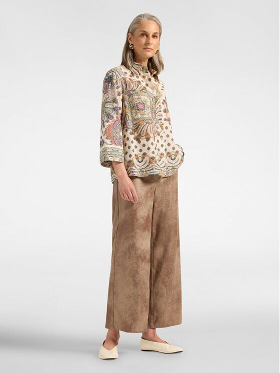 Elena Mirò Elena Mirò Camicia 5018P000417N001 Crema Boxy Fit