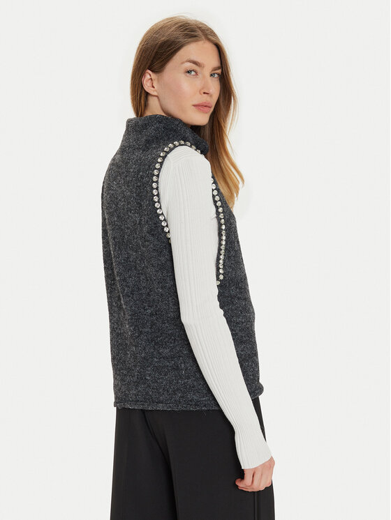 Eleh Eleh Vestă elegantă EM1011 Gri Regular Fit