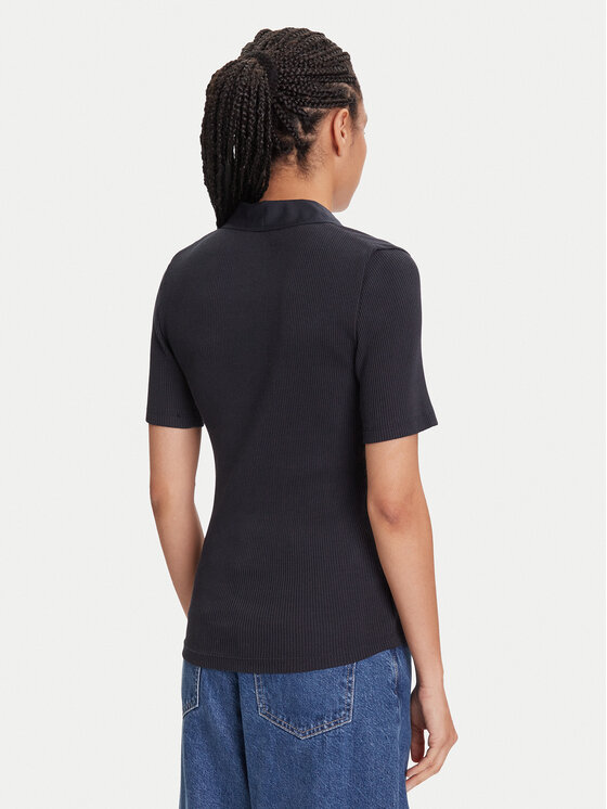 Marc O'Polo Marc O'Polo Тениска с яка и копчета 506 2156 53001 Тъмносин Slim Fit