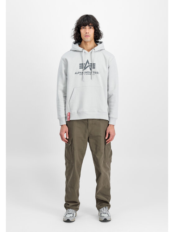 Alpha Industries Alpha Industries Mikina Basic Hoodie Šedá Regular Fit