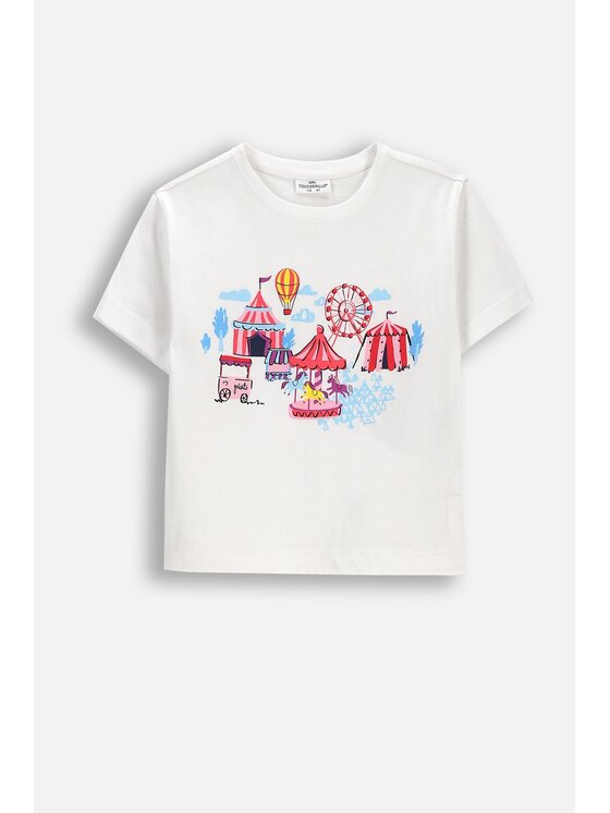 Coccodrillo Coccodrillo T-Shirt WC6143203QGK-001 Biały Regular Fit