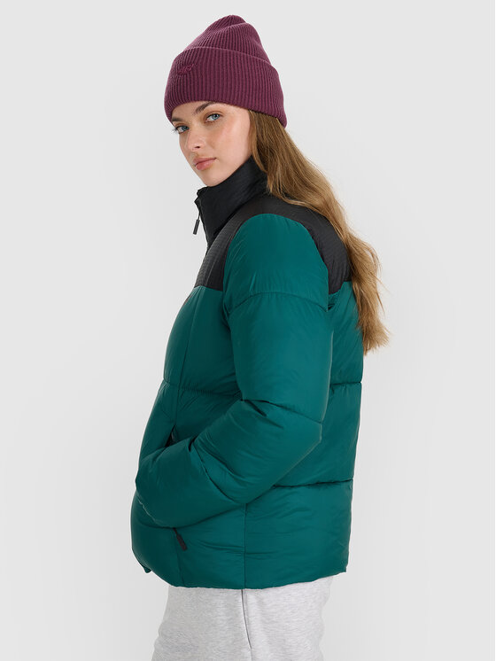 4F 4F Kurtka puchowa MULTI ACTIVE Zielony Regular Fit