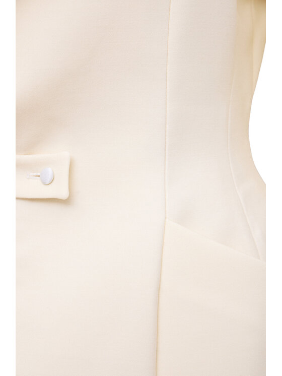 Epuzer Epuzer Marynarka Phoenix Peplum Kremowy Standard Fit