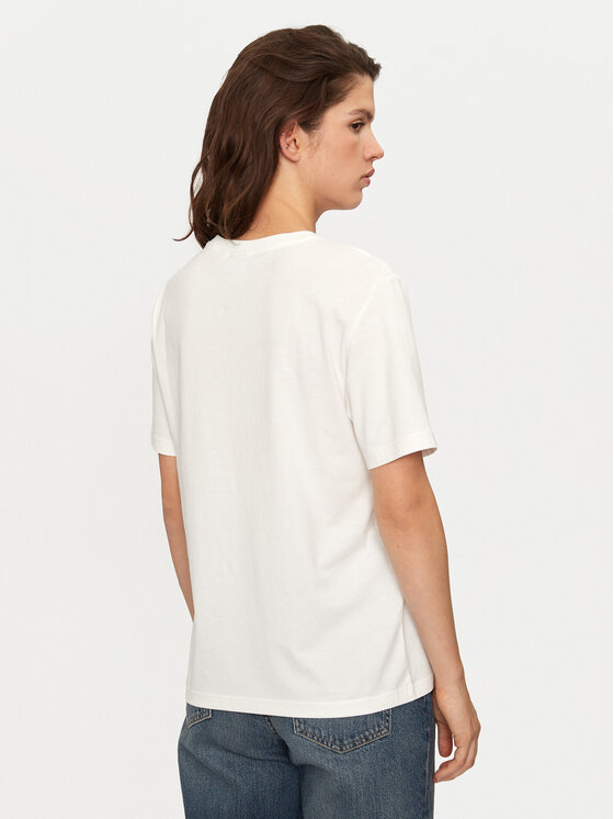 Vila Vila T-shirt Sybil 14097443 Bijela Regular Fit