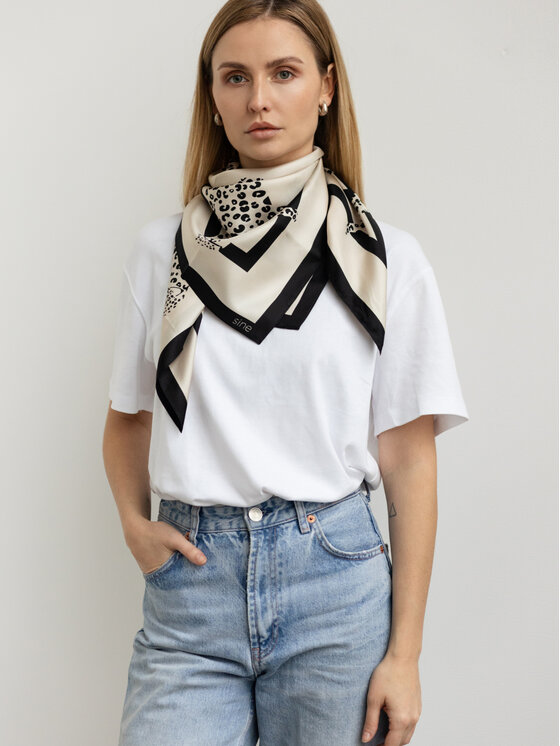 Sine Silk Sine Silk Apaszka jedwabna 90 LAMPARTY Écru