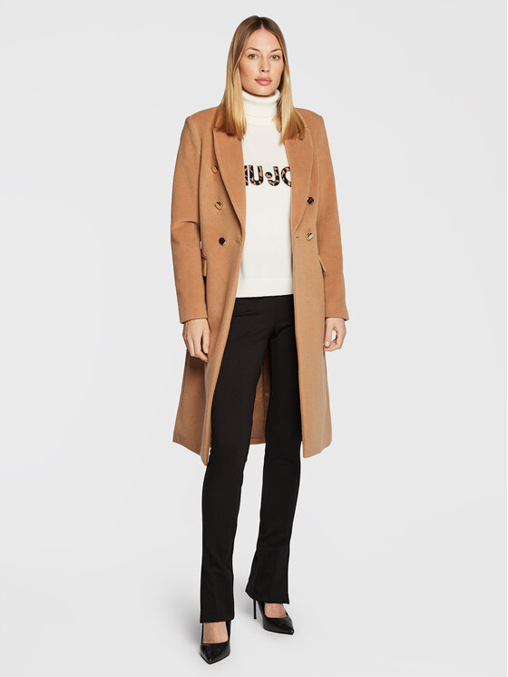 Cappotto di lana CF2315 T2403 Marrone Regular Fit