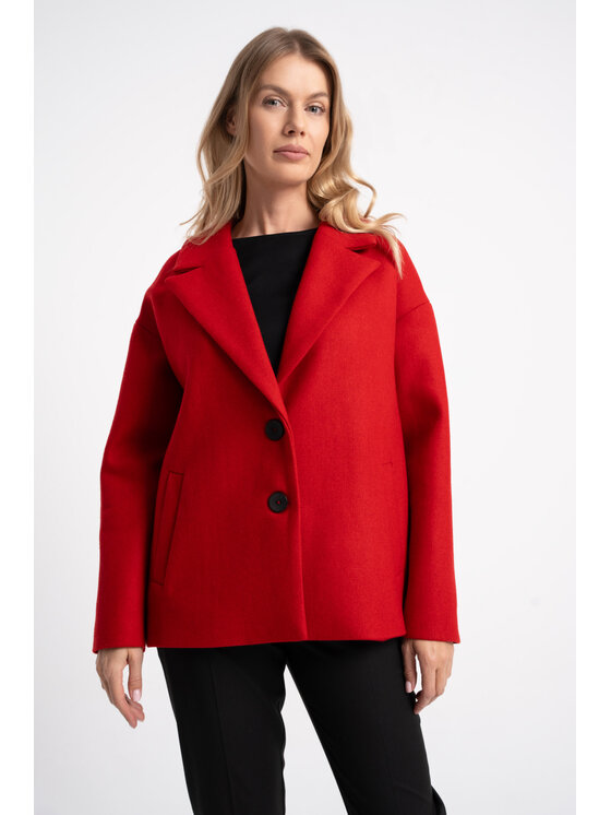 CLICK CLICK Μπουφάν μεταβατικό 71-0112 Κόκκινο Comfortable Fit
