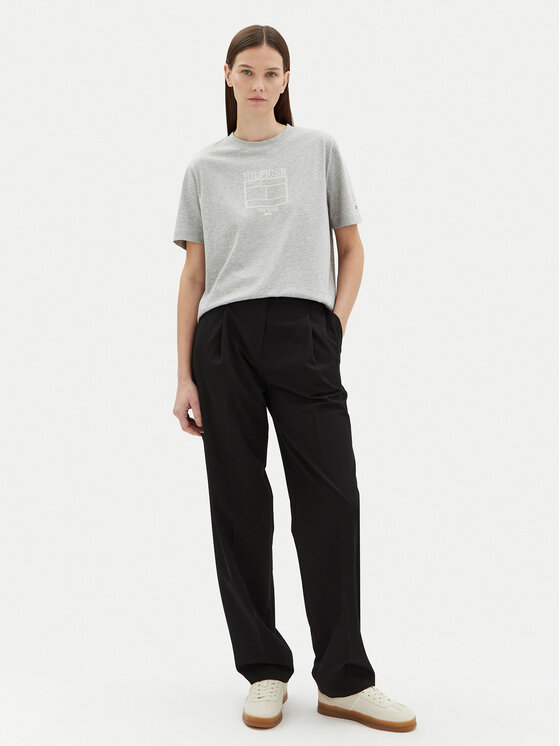 Tommy Hilfiger Tommy Hilfiger Тишърт WW0WW45525 Сив Relaxed Fit