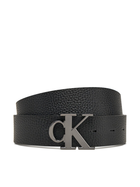 Calvin Klein Jeans Calvin Klein Jeans Чоловічий ремінь Monogram Plaque 35mm Rev/Adj LV04G7002G Чорний