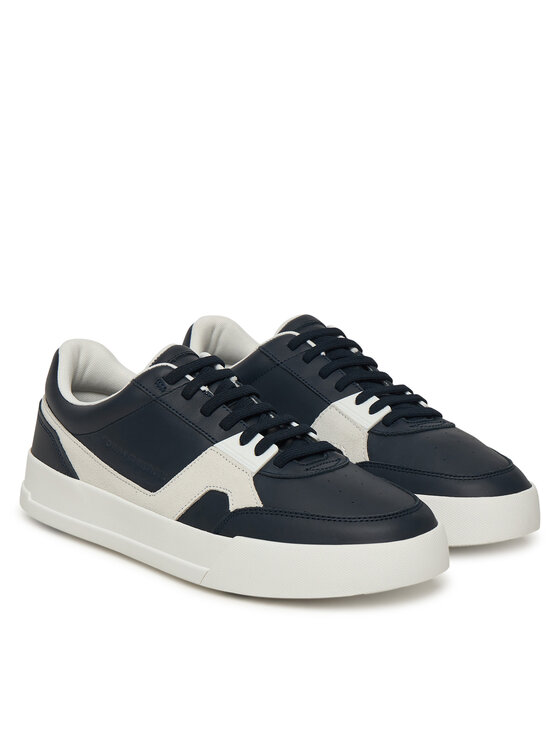 Tommy Hilfiger Tommy Hilfiger Sneakersy Th Court Craft Mix FM0FM05654 Granatowy