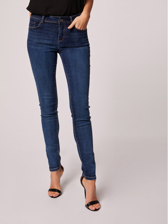 Morgan Jeans hlače 201-POM.P Mornarsko modra Slim Fit