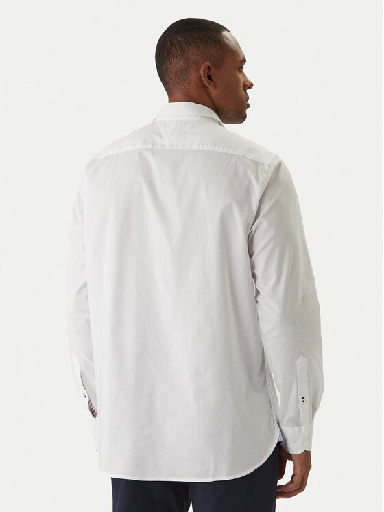 Tommy Hilfiger Tommy Hilfiger Krekls Core Flex Poplin MW0MW25035 Balts Regular Fit