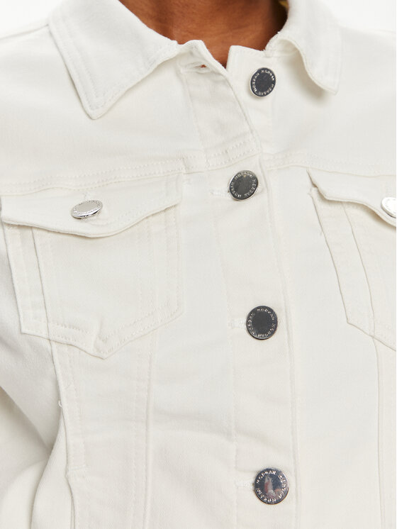 Morgan Morgan Giacca di jeans 221-VPOM1 Bianco Slim Fit