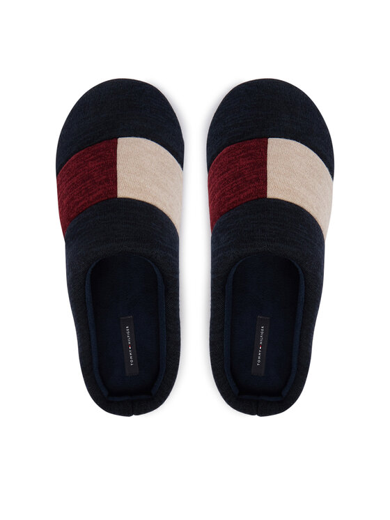 Tommy Hilfiger Tommy Hilfiger Bačkory Flag House Shoe FM0FM06016 Tmavomodrá
