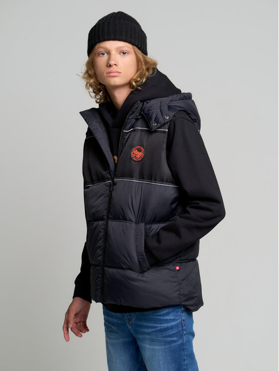 BIG STAR BIG STAR Kamizelka DILAN_906_130 Czarny Basic Fit