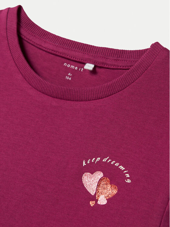 NAME IT NAME IT T-Shirt Betria 13238045 Fioletowy Regular Fit