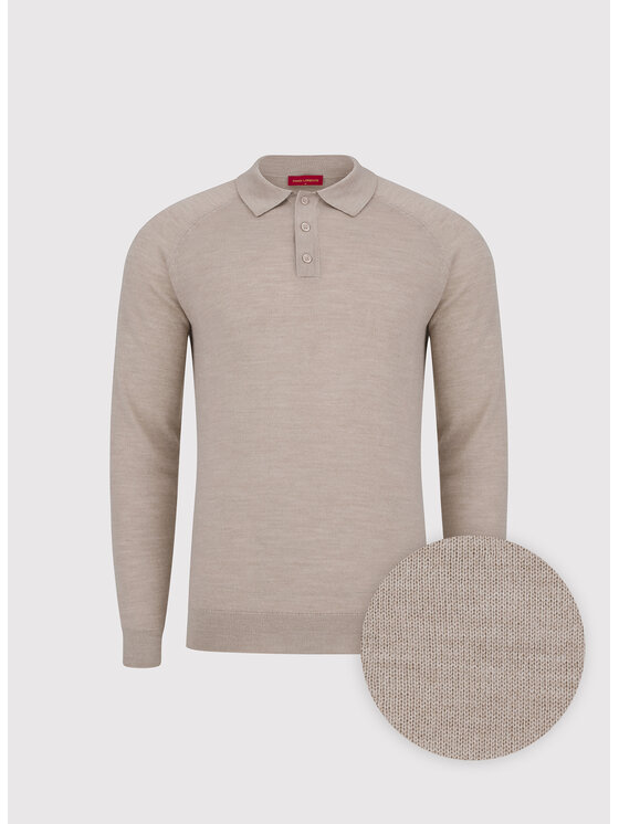Pako Lorente Pako Lorente Sweter P26WP-2X-001 Beżowy Straight Fit