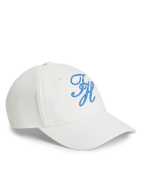 Tommy Hilfiger Șapcă Logo Embroidery Baseball Cap AW0AW18338 Alb
