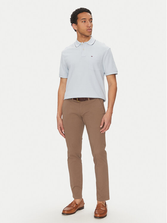 Tommy Hilfiger Tommy Hilfiger Tricou polo MW0MW38457 Albastru celest Classic Fit
