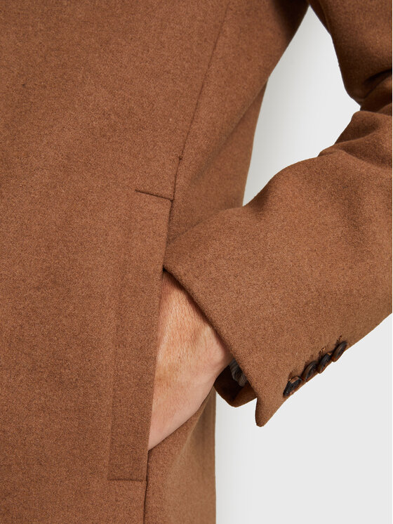 Matinique Matinique Płaszcz wełniany Trace 30205818 Brązowy Regular Fit