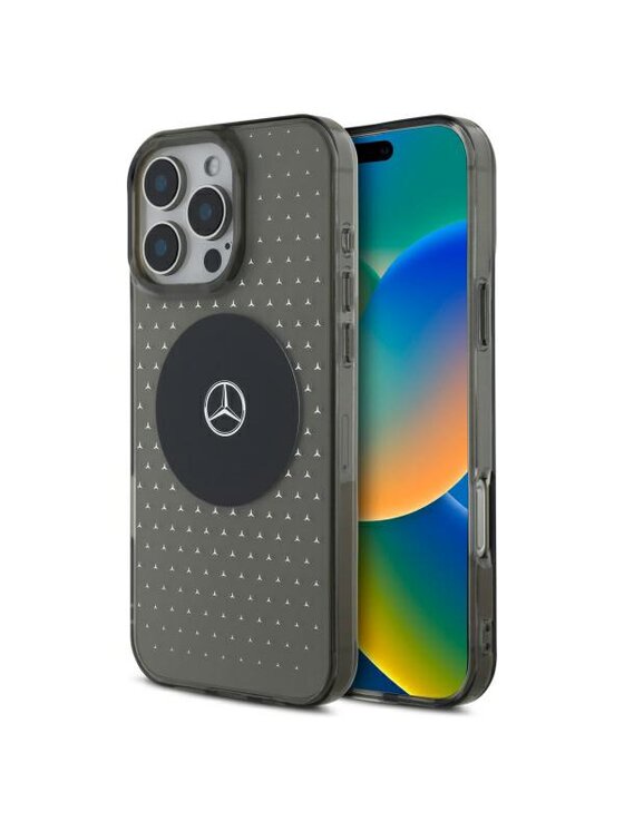 Etui na telefon Mercedes-Benz, Czarne, MB Case Star Pattern