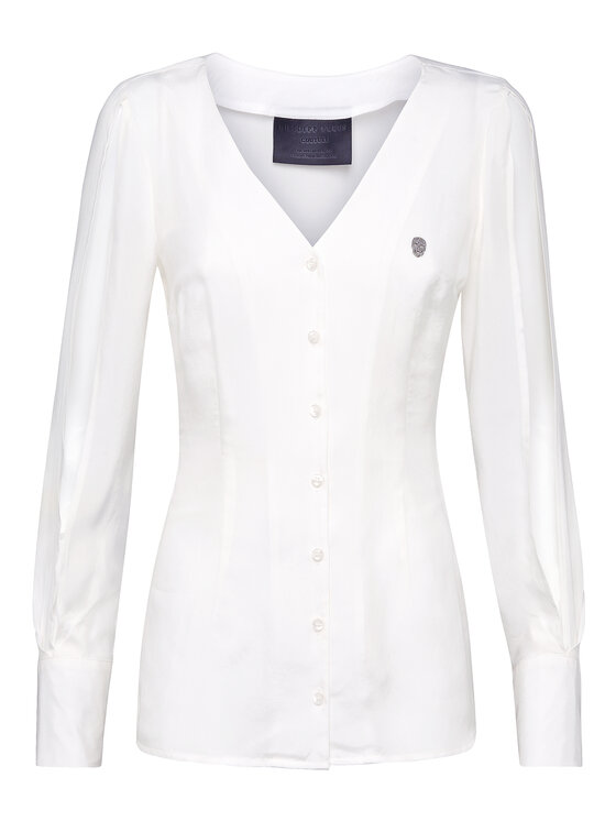 PHILIPP PLEIN PHILIPP PLEIN Koszula 23929 Biały Fitted Fit