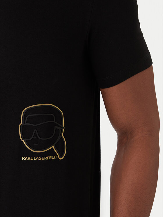 KARL LAGERFELD KARL LAGERFELD Tricou 755035 561235 Negru Regular Fit