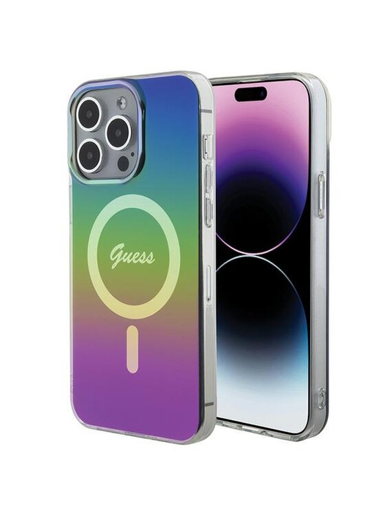 Guess Guess Etui na telefon IML Iridescent MagSafe Kolorowy