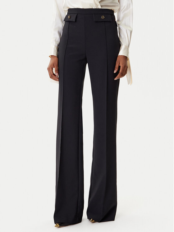 Elisabetta Franchi Elisabetta Franchi Hlače PA-121-56E2-V380 Crna Regular Fit