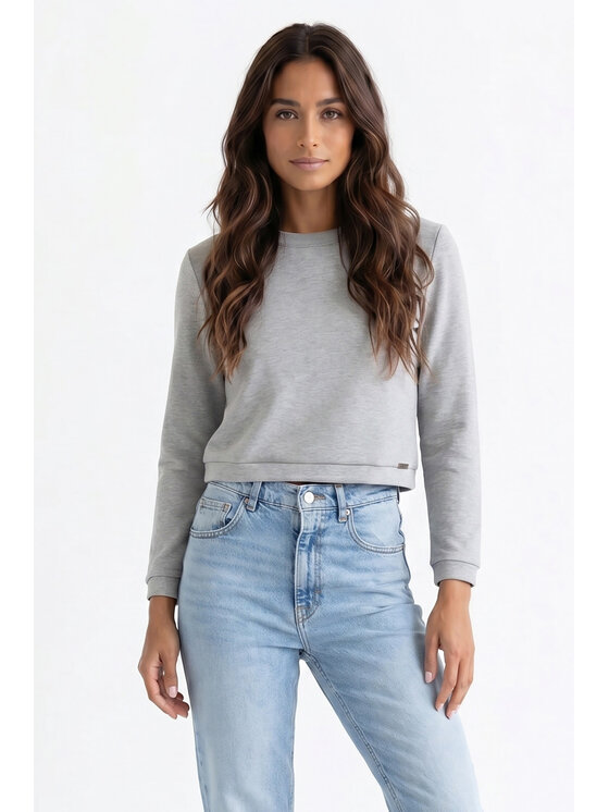 FIGL FIGL Mikina M1375 Sivá Regular Fit