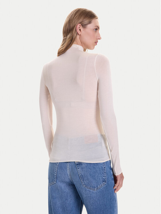 Hunkemöller Hunkemöller Bluza Intimate 302810 Écru Slim Fit