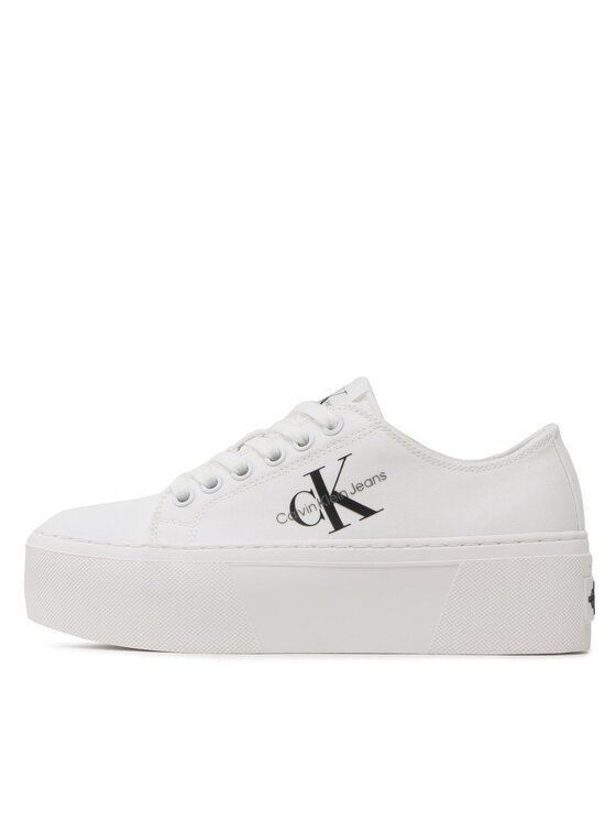 Calvin Klein Jeans Calvin Klein Jeans Sneakers aus Stoff Cupsole Low Txt YW0YW01033 Weiß