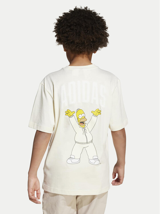 adidas adidas Tričko The Simpsons Graphics JL9180 Béžová Loose Fit