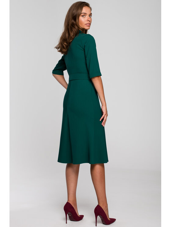 Stylove Stylove Sukienka codzienna S231 Zielony Regular Fit