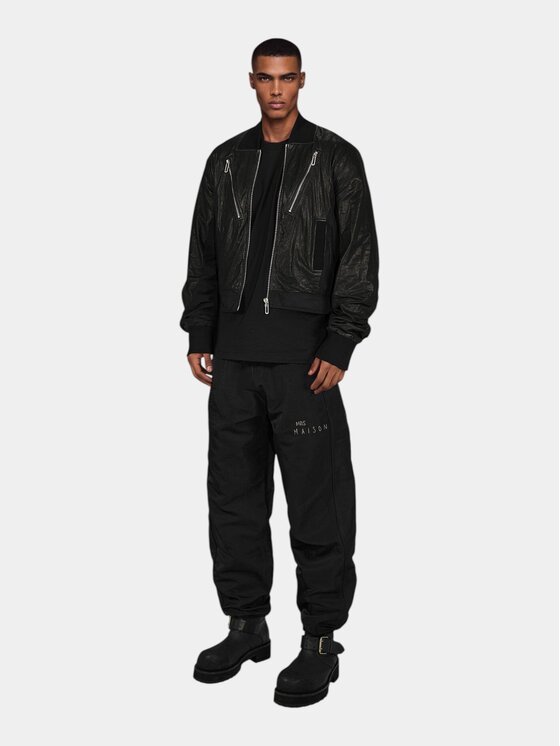 MADE BY SOCIETY MADE BY SOCIETY Spodnie materiałowe Pantaloni SLOPE - P17739 Czarny Basic Fit