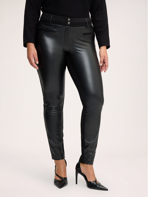 Fiorella Rubino Fiorella Rubino Spodnie materiałowe P715L002519N033 Czarny Skin Fit