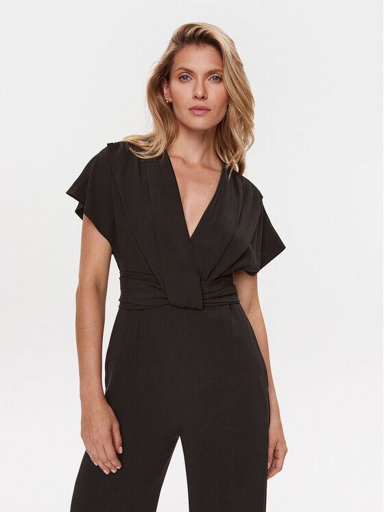BOSS Boss Kombinezon Debasa 50500086 Črna Wide Leg