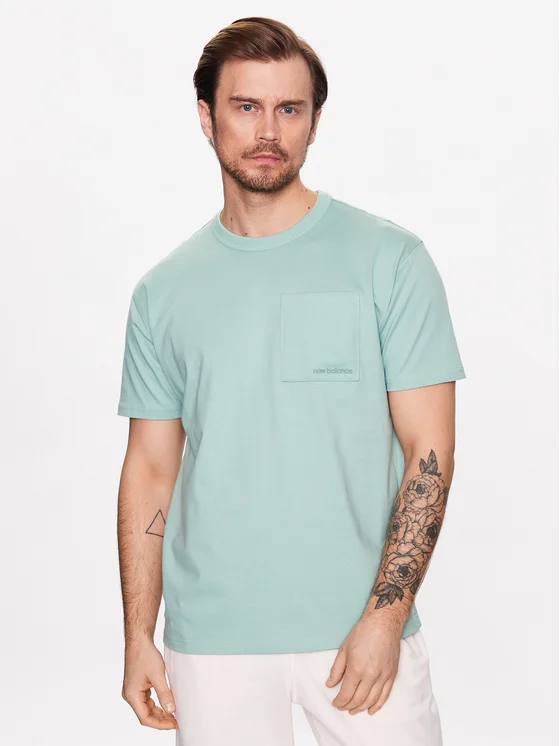 New Balance T-Shirt Athletics Nature State MT23567 Grün Relaxed Fit