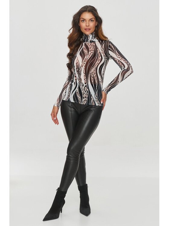 Makadamia Makadamia Bluzka M862 Kolorowy Classic Fit