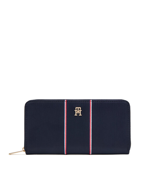 Tommy Hilfiger Duży Portfel Damski Th Icon Lrg Za Nylon Corp AW0AW17954 Granatowy