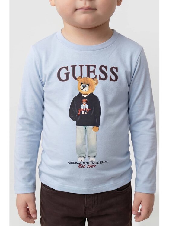 Guess Kids Guess Kids Tričko 183055 Modrá Classic Fit