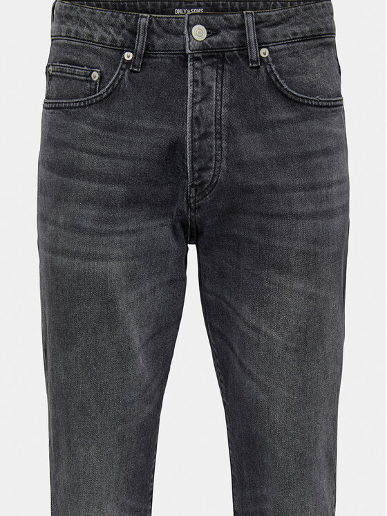 Only & Sons Only & Sons Jeansy Yoke 22027850 Czarny Tapered Fit