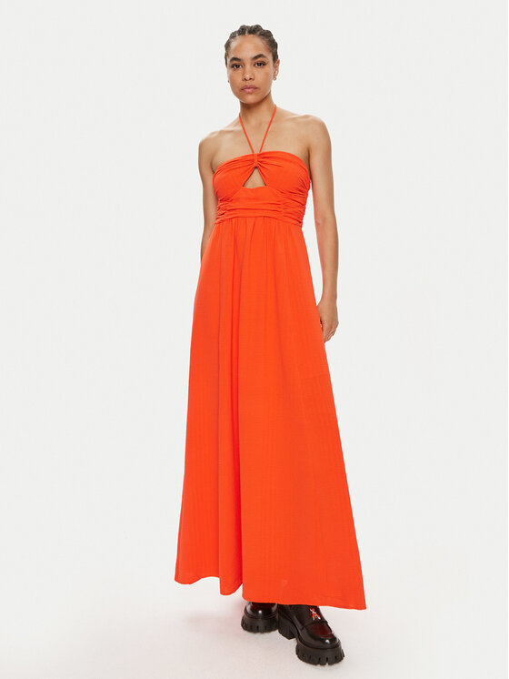 Gestuz Gestuz Letní šaty Alicia 10909081 Oranžová Slim Fit