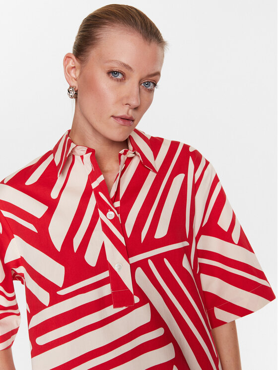 Seidensticker Seidensticker Kasdieninė suknelė 60.135012 Raudona Regular Fit