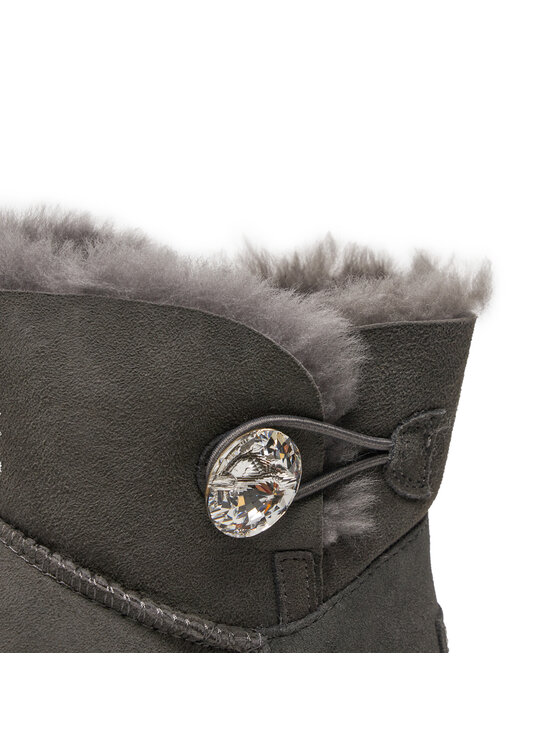 Ugg Ugg Sniego batai W Mini Bailey Button Bling 1016554 Pilka