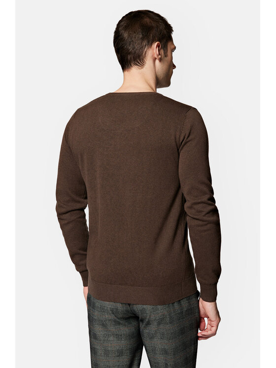 Lancerto Lancerto Sweter Anthony SW073223000046 Brązowy Regular Fit